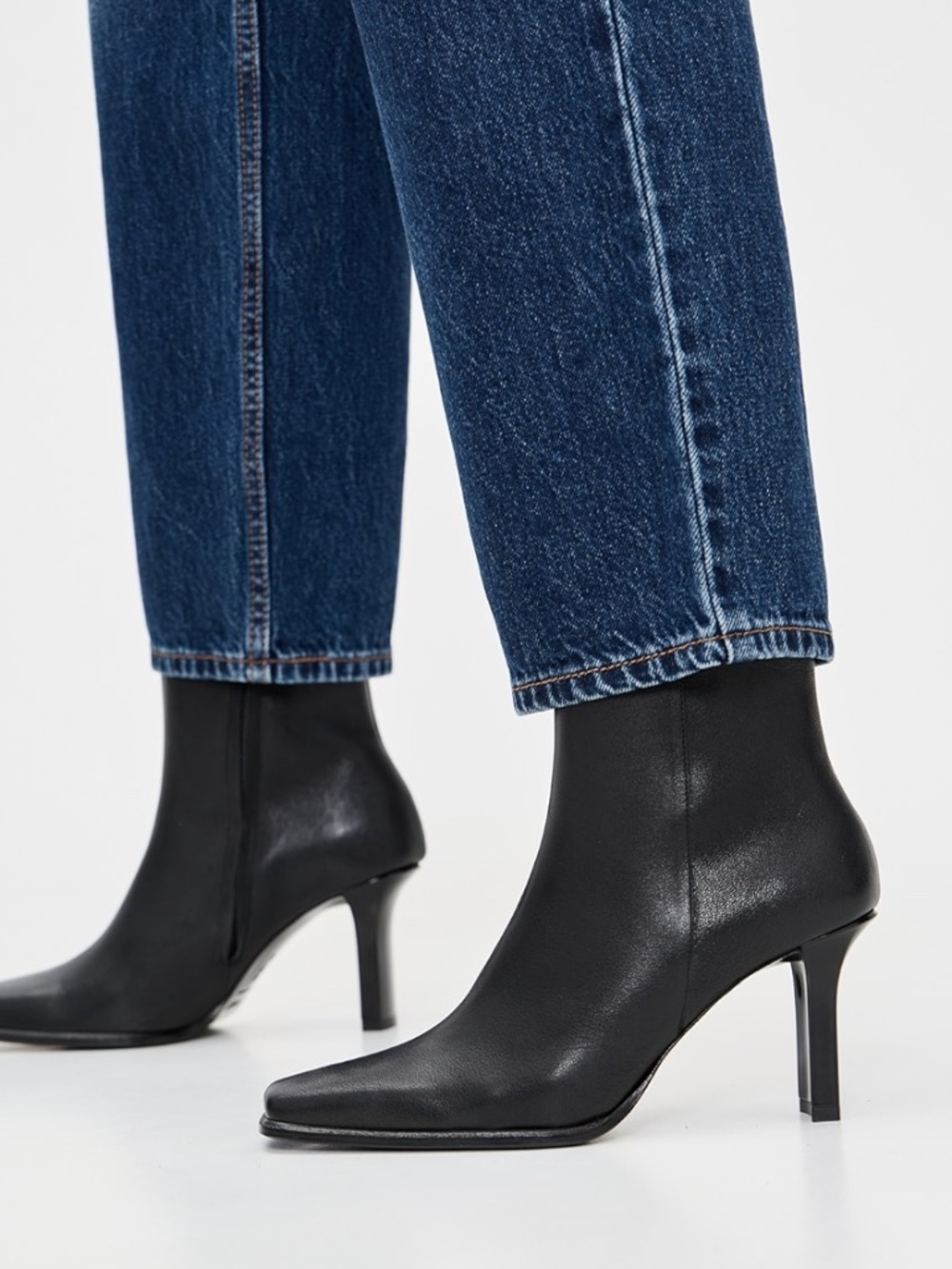 STAUD Hendrix Black Ankle Boots Size 38 In BOX